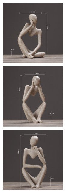 Creative Abstract Character Jane Ou Thinker Ornaments Living Room Home Accessories Wedding Gifts