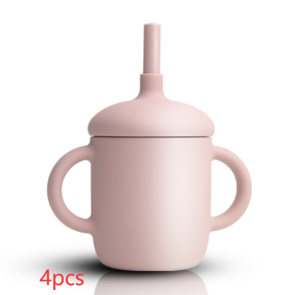 New Design Baby Feeding Cup Straw Water Bottle Sippy Cup Silicone Baby Learning Drinkware Child Leak Proof Cup Kids Supplies